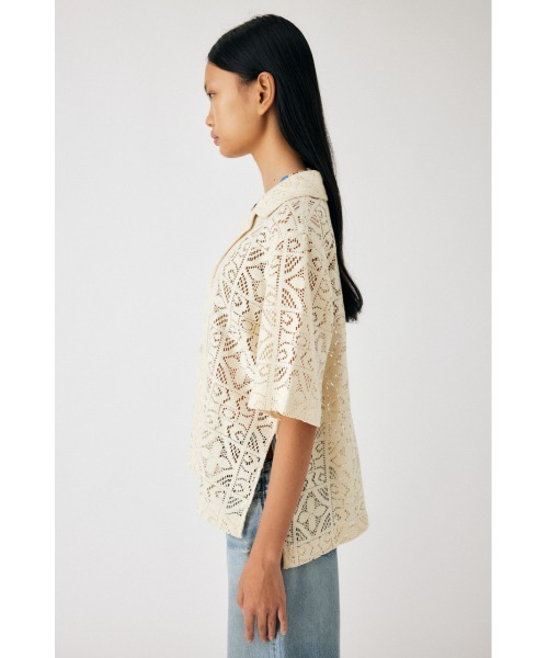 MOUSSY(マウジー)の「PANEL LACE HALF SLEEVE シャツ(シャツ/ブラウス・レディース・グリーン/アイボリー/ブラウン・FREE)」の18枚目の写真
