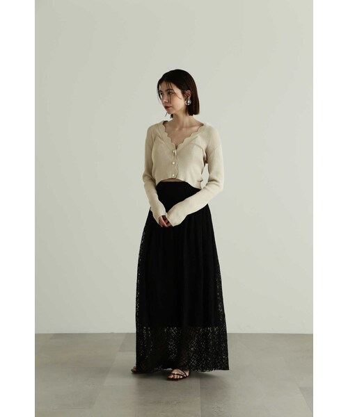 JILL STUART（ジルスチュアート）の「◆UVカットショートニットカーディガン（カーディガン/ボレロ・レディース・ピンク/イエロー/ベージュ/ネイビー・FREE）」の5枚目の写真