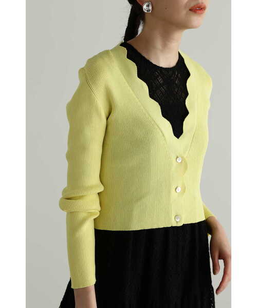 JILL STUART（ジルスチュアート）の「◆UVカットショートニットカーディガン（カーディガン/ボレロ・レディース・ピンク/イエロー/ベージュ/ネイビー・FREE）」の16枚目の写真