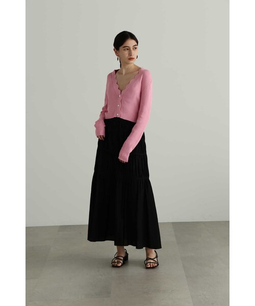 JILL STUART（ジルスチュアート）の「◆UVカットショートニットカーディガン（カーディガン/ボレロ・レディース・ピンク/イエロー/ベージュ/ネイビー・FREE）」の7枚目の写真