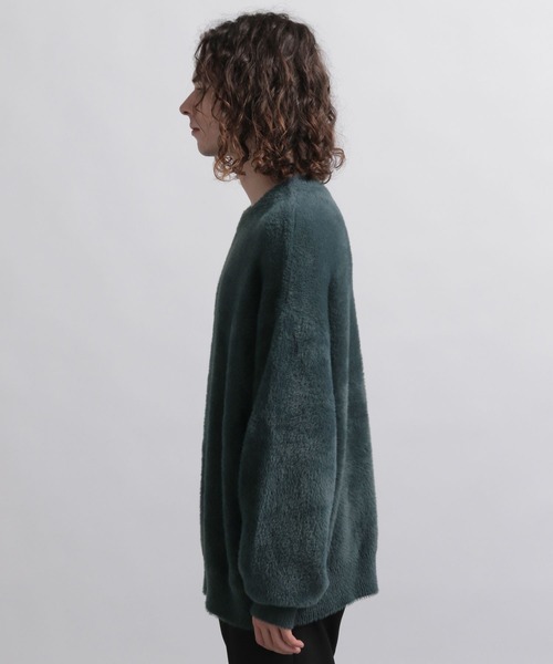 HARE（ハレ）の「SOFTシャギーニットプルオーバー(HARE)（ニット/セーター・メンズ・ブラック/グレー/グリーン/ブラウン系その他/ブルー系その他・SMALL/MEDIUM）」の8枚目の写真