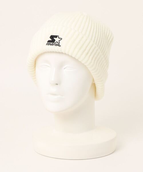 STARTER BLUE LABEL(スターターブルーレーベル)の「STARTER BLUE LABELニットキャップ(ニットキャップ/ビーニー・レディース・ホワイト/オレンジ/ブラック/ブラウン/グリーン/ピンク・FREE)」の2枚目の写真