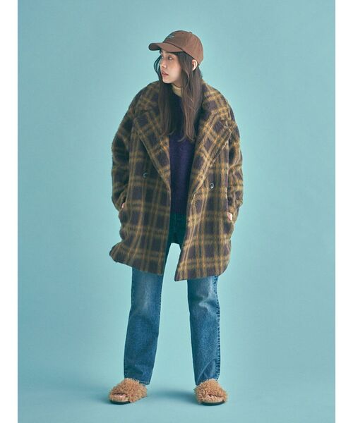 Ungrid（アングリッド）の「シャギーミドル丈コート（ピーコート・レディース・オリーブ/その他1・MEDIUM/SMALL）」の7枚目の写真