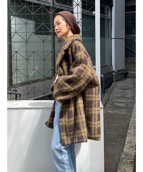 Ungrid（アングリッド）の「シャギーミドル丈コート（ピーコート・レディース・オリーブ/その他1・MEDIUM/SMALL）」の20枚目の写真