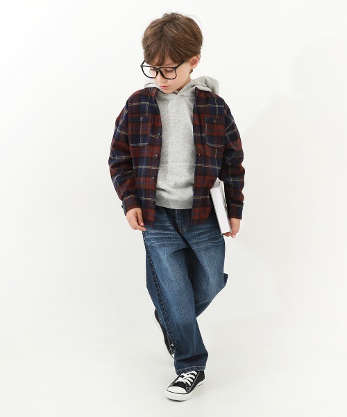 devirock（デビロック）の「バンドカラー ネルシャツ（シャツ/ブラウス・キッズ・その他1/その他2/その他3・140cm/150cm/100cm/160cm/110cm/120cm/130cm）」の5枚目の写真