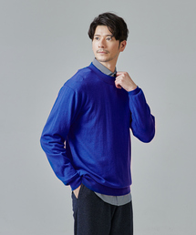 【シルクの様な光沢】カシミヤ モックネック ニット