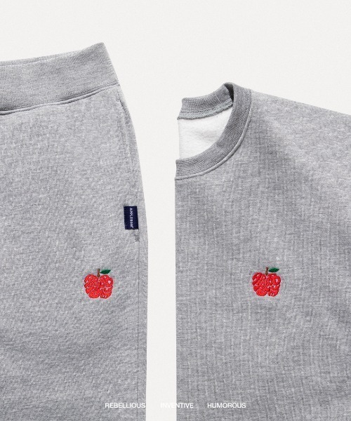 APPLEBUM（アップルバム）の「Room Wear Setup（セットアップ・メンズ・ヘザーグレー/ブラック・XX-LARGE/MEDIUM/X-LARGE/LARGE）」の6枚目の写真