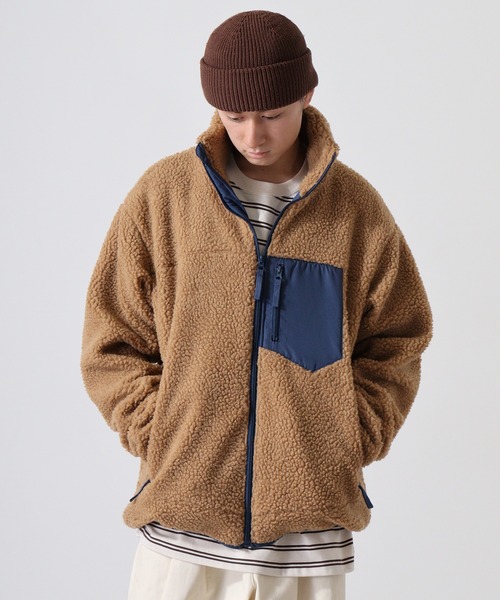 Jungle Storm(ジャングルストーム)の「Sheep boa zip-up blouson / シープボア ジップアップブルゾン unisex(ブルゾン・メンズ・ベージュ/ホワイト/キャメル・M/L/LL)」の5枚目の写真