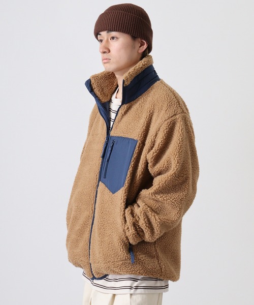 Jungle Storm(ジャングルストーム)の「Sheep boa zip-up blouson / シープボア ジップアップブルゾン unisex(ブルゾン・メンズ・ベージュ/ホワイト/キャメル・M/L/LL)」の4枚目の写真