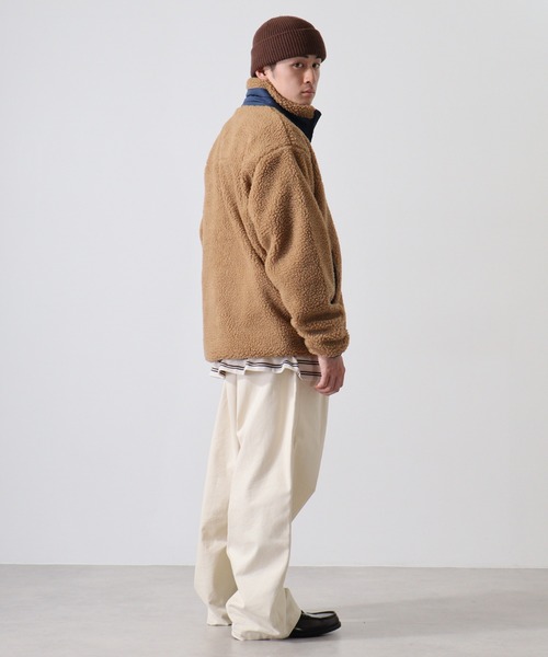 Jungle Storm(ジャングルストーム)の「Sheep boa zip-up blouson / シープボア ジップアップブルゾン unisex(ブルゾン・メンズ・ベージュ/ホワイト/キャメル・M/L/LL)」の8枚目の写真