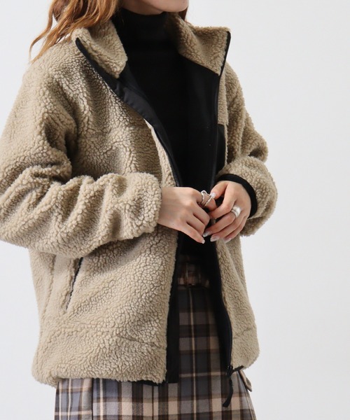 Jungle Storm(ジャングルストーム)の「Sheep boa zip-up blouson / シープボア ジップアップブルゾン unisex(ブルゾン・メンズ・ベージュ/ホワイト/キャメル・M/L/LL)」の21枚目の写真