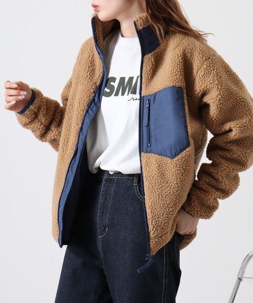 Jungle Storm(ジャングルストーム)の「Sheep boa zip-up blouson / シープボア ジップアップブルゾン unisex(ブルゾン・メンズ・ベージュ/ホワイト/キャメル・M/L/LL)」の10枚目の写真