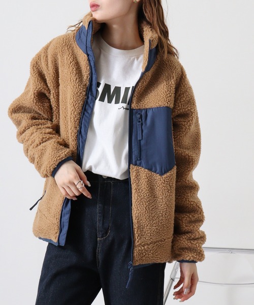 Jungle Storm(ジャングルストーム)の「Sheep boa zip-up blouson / シープボア ジップアップブルゾン unisex(ブルゾン・メンズ・ベージュ/ホワイト/キャメル・M/L/LL)」の11枚目の写真