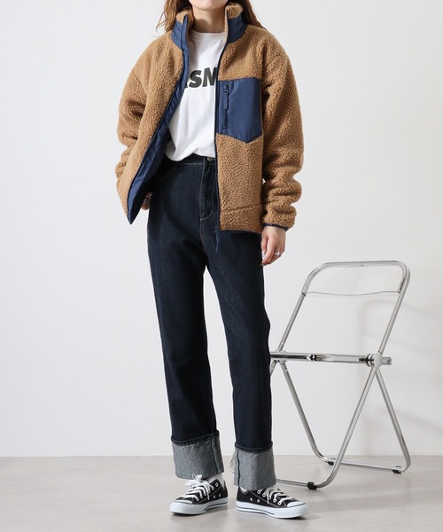Jungle Storm(ジャングルストーム)の「Sheep boa zip-up blouson / シープボア ジップアップブルゾン unisex(ブルゾン・メンズ・ベージュ/ホワイト/キャメル・M/L/LL)」の12枚目の写真