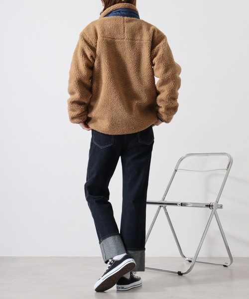 Jungle Storm(ジャングルストーム)の「Sheep boa zip-up blouson / シープボア ジップアップブルゾン unisex(ブルゾン・メンズ・ベージュ/ホワイト/キャメル・M/L/LL)」の13枚目の写真