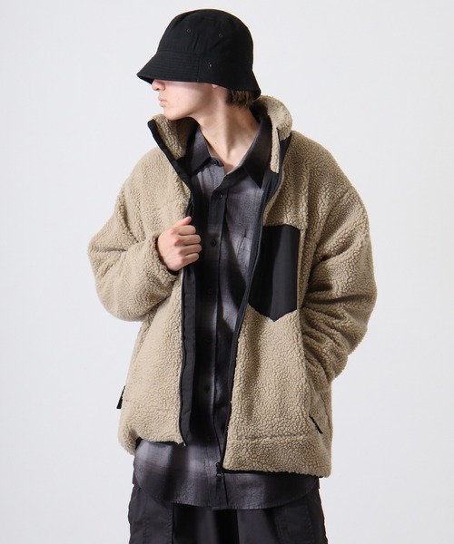 Jungle Storm(ジャングルストーム)の「Sheep boa zip-up blouson / シープボア ジップアップブルゾン unisex(ブルゾン・メンズ・ベージュ/ホワイト/キャメル・M/L/LL)」の14枚目の写真