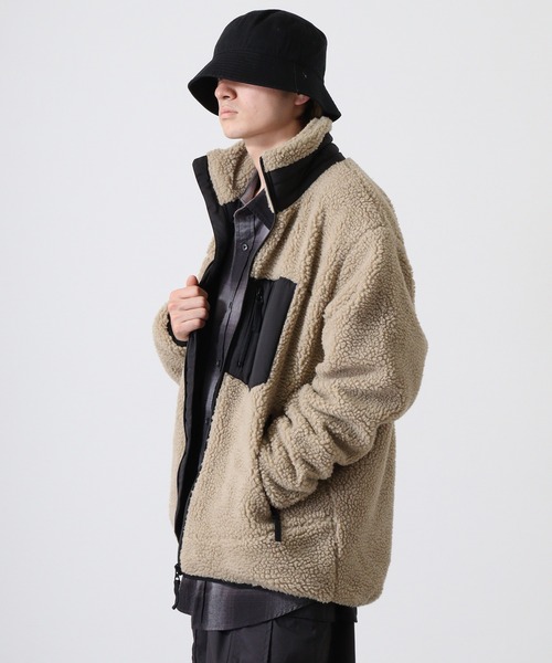 Jungle Storm(ジャングルストーム)の「Sheep boa zip-up blouson / シープボア ジップアップブルゾン unisex(ブルゾン・メンズ・ベージュ/ホワイト/キャメル・M/L/LL)」の16枚目の写真