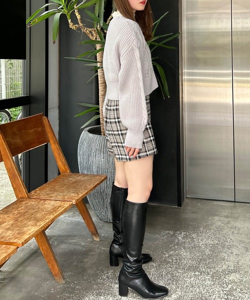INGNI(イング)の「ロービングチェックビット付ラップスカパン(その他パンツ・レディース・ブラウン系その他2/ブラック系・FREE)」の7枚目の写真