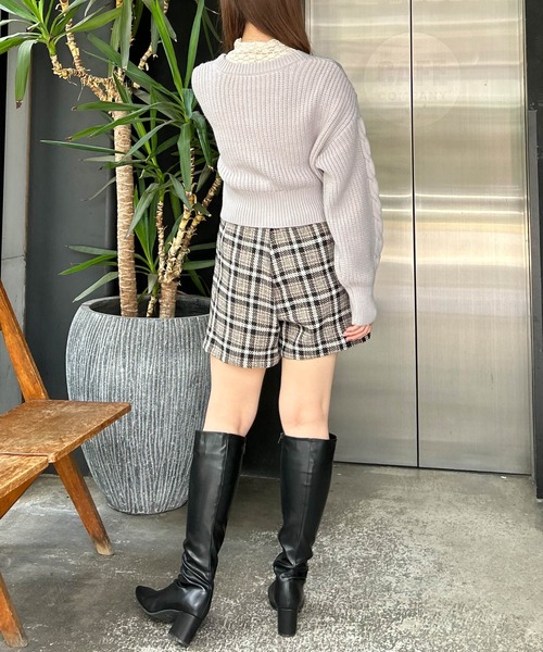 INGNI(イング)の「ロービングチェックビット付ラップスカパン(その他パンツ・レディース・ブラウン系その他2/ブラック系・FREE)」の8枚目の写真