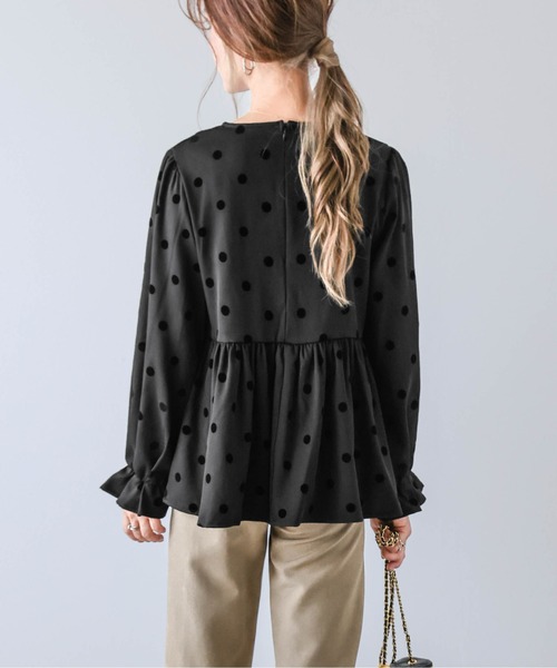 SUGAR BISKET（シュガービスケット）の「ペプラムトップス（Tシャツ/カットソー・レディース・ブラック・フリー）」の4枚目の写真