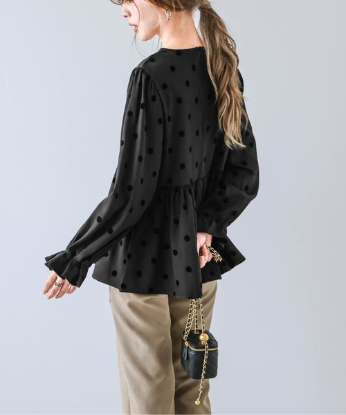 SUGAR BISKET（シュガービスケット）の「ペプラムトップス（Tシャツ/カットソー・レディース・ブラック・フリー）」の5枚目の写真