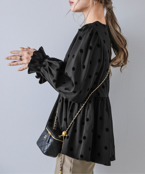 SUGAR BISKET（シュガービスケット）の「ペプラムトップス（Tシャツ/カットソー・レディース・ブラック・フリー）」の11枚目の写真