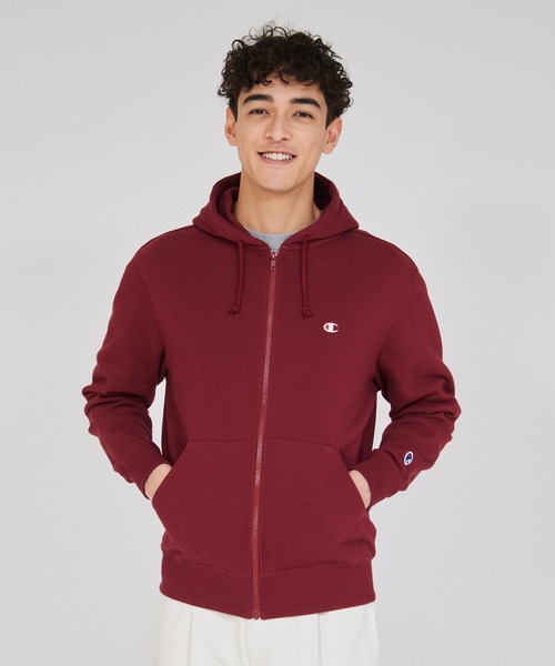 Champion（チャンピオン）の「【Champion/チャンピオン】メンズ ベーシック ジップフーデッドスウェットシャツ（パーカー・メンズ・グレー/オレンジ系その他/ホワイト/オートミール/ブルーグリーン/ブラック/ネイビー/ブラウン系/ダークグリーン系/パープル系その他7/オレンジ系その他6/ブルー系その他/その他35/バーガンディー・LARGE/XX-LARGE/SMALL/MEDIUM/X-LARGE）」の11枚目の写真