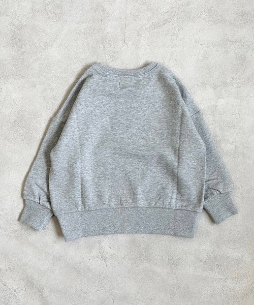 WILD THINGS(ワイルドシングス)の「【WILD THINGS】別注プリントトレーナー(90~150cm)(スウェット・キッズ・ベージュ/パープル/杢グレー/ブラック・140/150/130/100/110/120/90)」の9枚目の写真