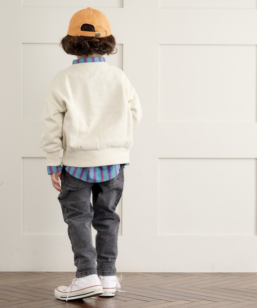 WILD THINGS(ワイルドシングス)の「【WILD THINGS】別注プリントトレーナー(90~150cm)(スウェット・キッズ・ベージュ/パープル/杢グレー/ブラック・140/150/130/100/110/120/90)」の15枚目の写真