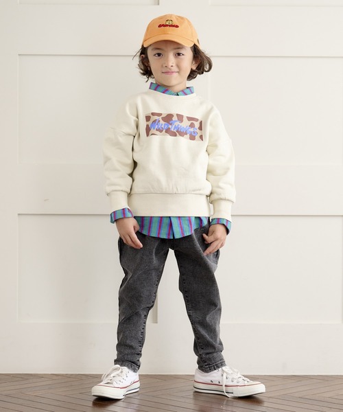 WILD THINGS(ワイルドシングス)の「【WILD THINGS】別注プリントトレーナー(90~150cm)(スウェット・キッズ・ベージュ/パープル/杢グレー/ブラック・140/150/130/100/110/120/90)」の12枚目の写真
