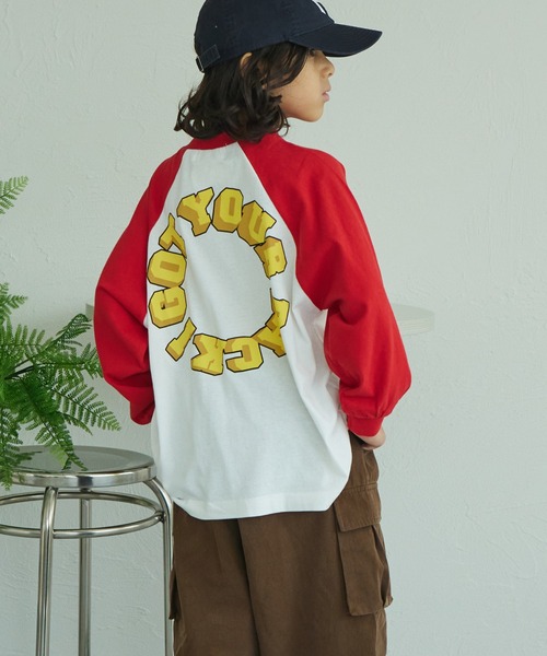 PAIRMANON STREET（ペアマノンストリート）の「【PAIRMANON STREET】アソート バックプリント ラグラン 長袖Tシャツ（Tシャツ/カットソー・キッズ・ブラック系その他3/ブルー系その他/ブルー系その他2/レッド系その他2/イエロー系その他/レッド系その他/ブラウン系その他6/ブラック系その他5/ブラック系その他4・150/140/120/100/130/110/90）」の9枚目の写真