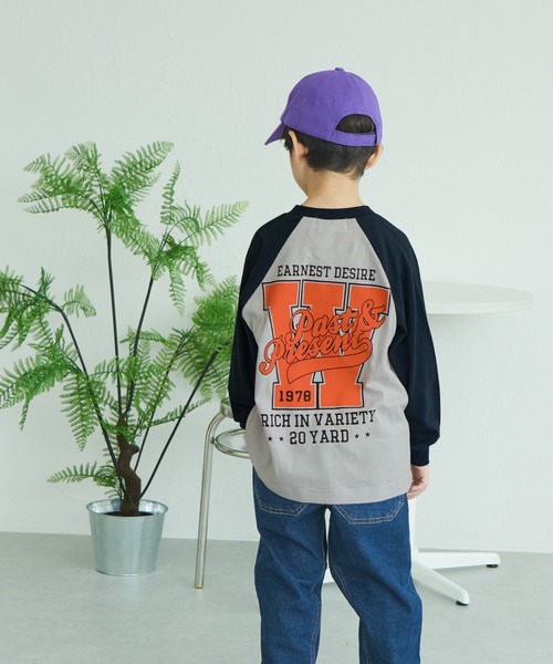 PAIRMANON STREET（ペアマノンストリート）の「【PAIRMANON STREET】アソート バックプリント ラグラン 長袖Tシャツ（Tシャツ/カットソー・キッズ・ブラック系その他3/ブルー系その他/ブルー系その他2/レッド系その他2/イエロー系その他/レッド系その他/ブラウン系その他6/ブラック系その他5/ブラック系その他4・150/140/120/100/130/110/90）」の4枚目の写真