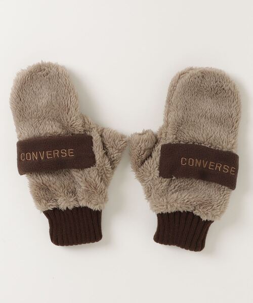 CONVERSE(コンバース)の「【CONVERSE/コンバース】バンドフリース ボアミトン/手袋(手袋・レディース・オフホワイト/グレー/ブラウン・ONE)」の1枚目の写真