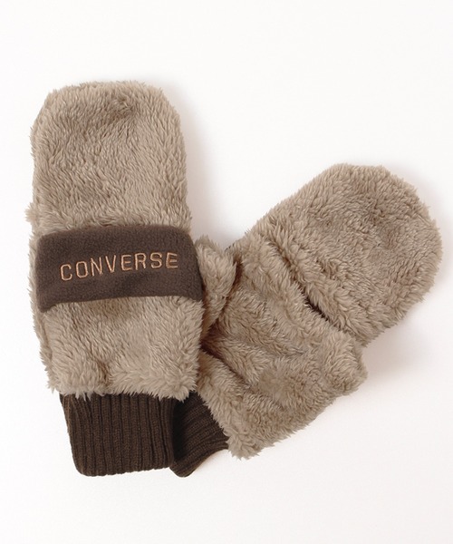 CONVERSE(コンバース)の「【CONVERSE/コンバース】バンドフリース ボアミトン/手袋(手袋・レディース・オフホワイト/グレー/ブラウン・ONE)」の7枚目の写真