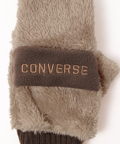 CONVERSE(コンバース)の「【CONVERSE/コンバース】バンドフリース ボアミトン/手袋(手袋・レディース・オフホワイト/グレー/ブラウン・ONE)」の10枚目の写真