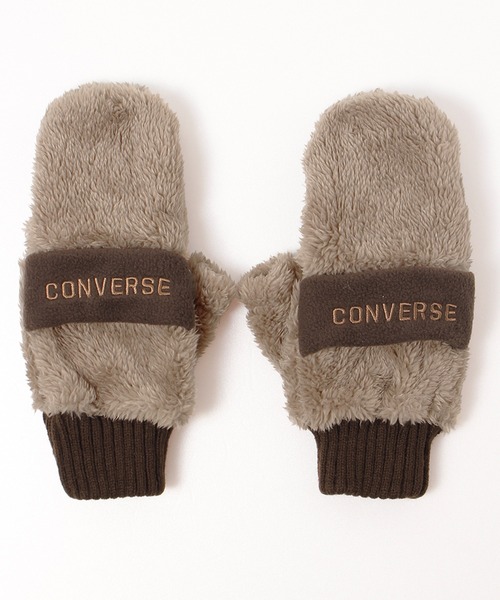 CONVERSE(コンバース)の「【CONVERSE/コンバース】バンドフリース ボアミトン/手袋(手袋・レディース・オフホワイト/グレー/ブラウン・ONE)」の5枚目の写真