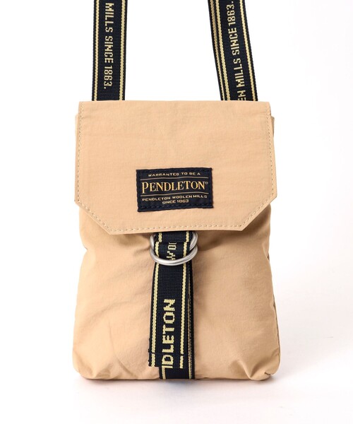PENDLETON(ペンドルトン)の「【PENDLETON/ ペンドルトン】LOGOTAPE FLAP MINISHOULDER 233034(ショルダーバッグ・メンズ・ブラック/ベージュ・FREE)」の4枚目の写真