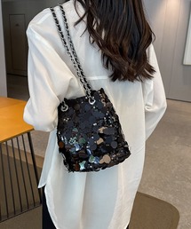 スパンコールショルダーバッグ/結婚式.パーティーバッグ