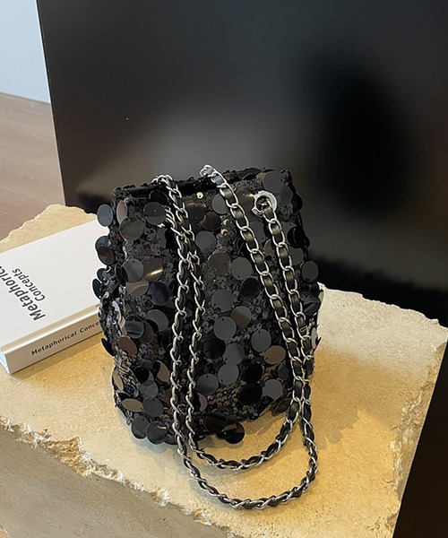 LA VORAGINE（ラ ヴォラジネ）の「スパンコールショルダーバッグ/結婚式.パーティーバッグ（ショルダーバッグ・レディース・ブラウン/シルバー/ブラック・FREE）」の7枚目の写真