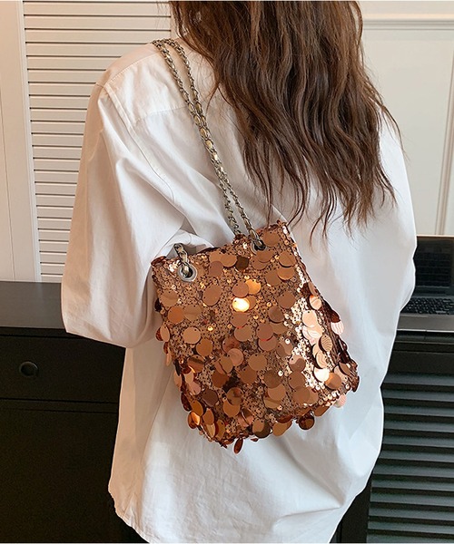 LA VORAGINE（ラ ヴォラジネ）の「スパンコールショルダーバッグ/結婚式.パーティーバッグ（ショルダーバッグ・レディース・ブラウン/シルバー/ブラック・FREE）」の13枚目の写真