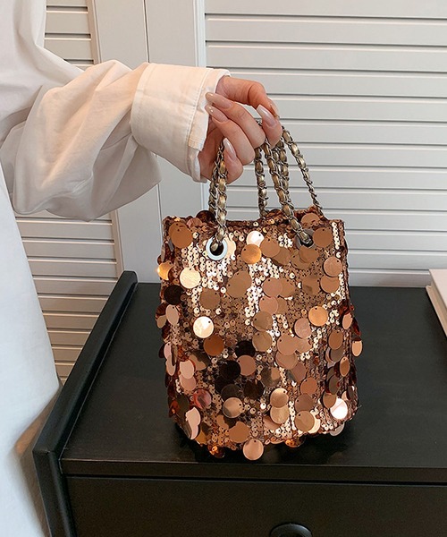 LA VORAGINE（ラ ヴォラジネ）の「スパンコールショルダーバッグ/結婚式.パーティーバッグ（ショルダーバッグ・レディース・ブラウン/シルバー/ブラック・FREE）」の15枚目の写真