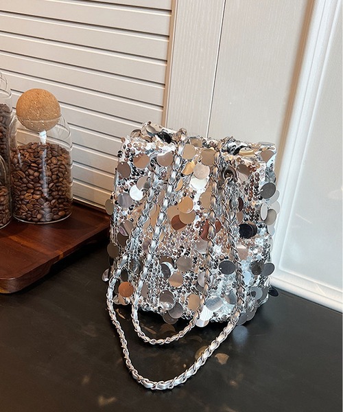 LA VORAGINE（ラ ヴォラジネ）の「スパンコールショルダーバッグ/結婚式.パーティーバッグ（ショルダーバッグ・レディース・ブラウン/シルバー/ブラック・FREE）」の16枚目の写真