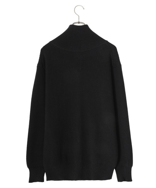 PORT BY ARK（ポートバイアーク）の「PORT BY ARK / ポートバイアーク：Zip Knit：PO14-K001[COR]（ニット/セーター・メンズ・ブラック・FREE）」の3枚目の写真