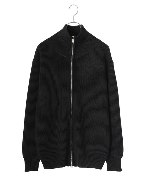 PORT BY ARK（ポートバイアーク）の「PORT BY ARK / ポートバイアーク：Zip Knit：PO14-K001[COR]（ニット/セーター・メンズ・ブラック・FREE）」の2枚目の写真