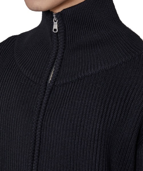 PORT BY ARK（ポートバイアーク）の「PORT BY ARK / ポートバイアーク：Zip Knit：PO14-K001[COR]（ニット/セーター・メンズ・ブラック・FREE）」の11枚目の写真