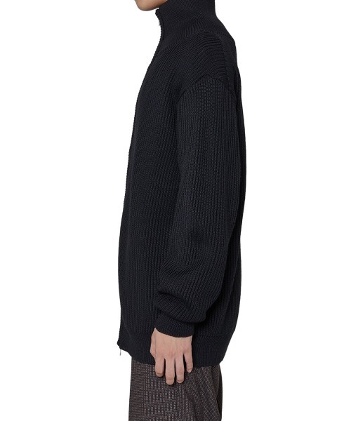 PORT BY ARK（ポートバイアーク）の「PORT BY ARK / ポートバイアーク：Zip Knit：PO14-K001[COR]（ニット/セーター・メンズ・ブラック・FREE）」の8枚目の写真