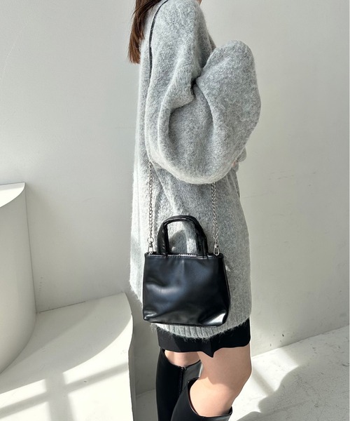 LE MORE（リモア）の「2wayミニトートチェーンバッグ（ショルダーバッグ・レディース・ブラック/シルバー・FREE）」の15枚目の写真