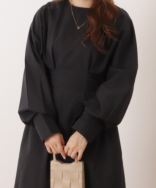 Lace Ladies（レースレディース）の「サイドスリット ウエスト タック ルーズ ワンピース（ワンピース・レディース・ブラウン/アイボリー/ブラック・FREE）」の5枚目の写真