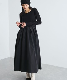 VIS | 【前後2WAY】ニットドッキングワンピース【洗える】(ワンピース)