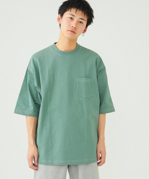 BEAMS(ビームス)の「BEAMS / ステッチ ルーズ Tシャツ(Tシャツ/カットソー・メンズ・ラベンダー/グリーン系その他4/ブラウン系その他・XL/L/M/S)」の8枚目の写真